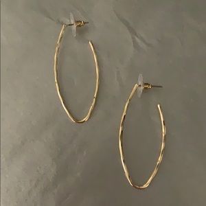 Loft twisted hoop gold earrings